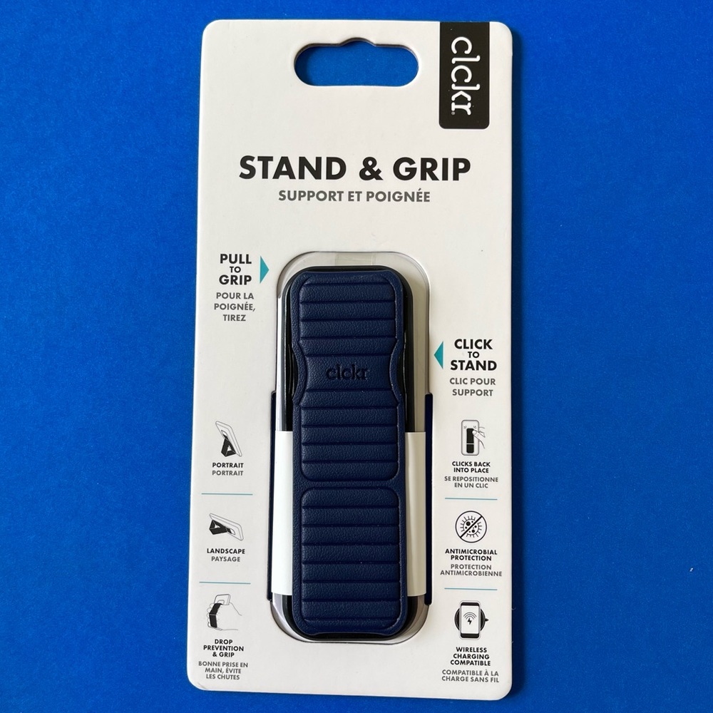 CLCKR Phone Grip & Stand - Navy Blue Stripe
